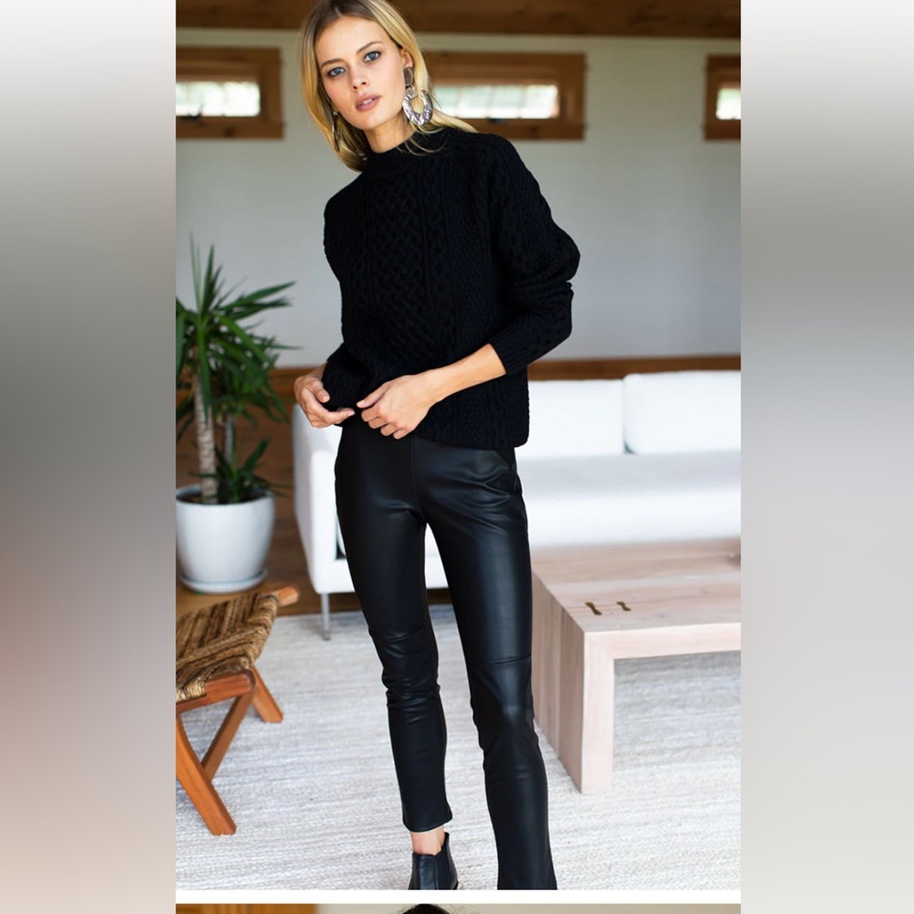 EUC Emerson Fry Vegan Leather‎ Leggings Size Small